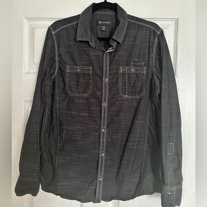 INC International Concepts Dark Gray Shirt Jacket